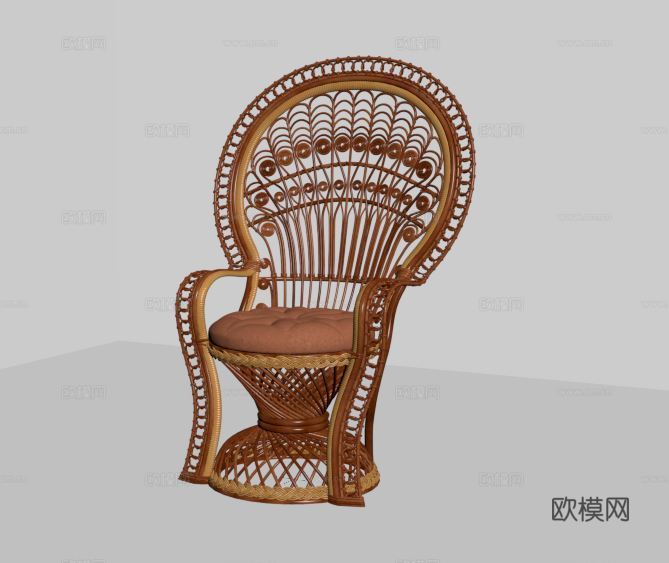 Rattan chair 简欧椅子 休闲椅3d模型