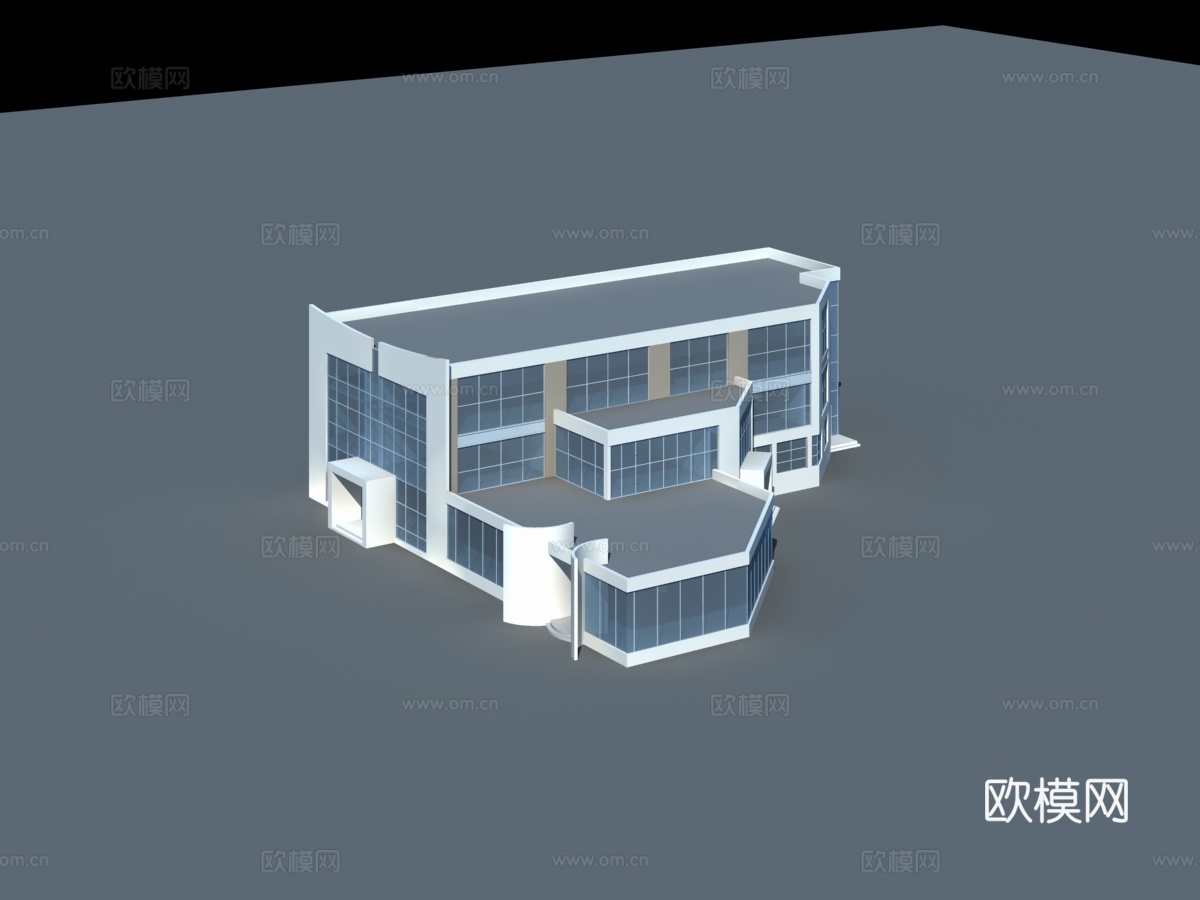 公共建筑外观免费3d模型