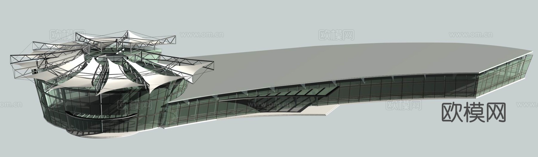 会所外观免费3d模型