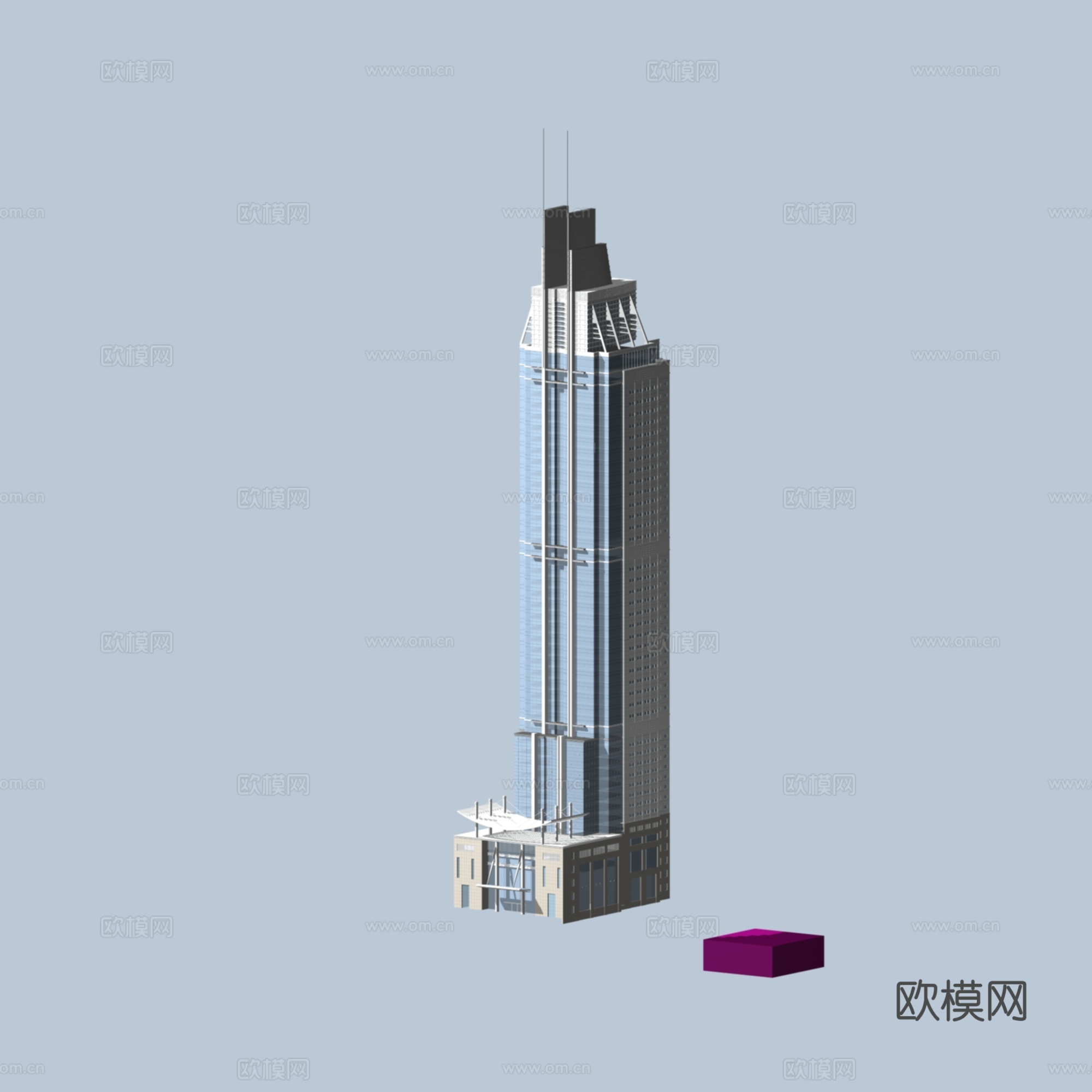 高层公共建筑外观免费3d模型