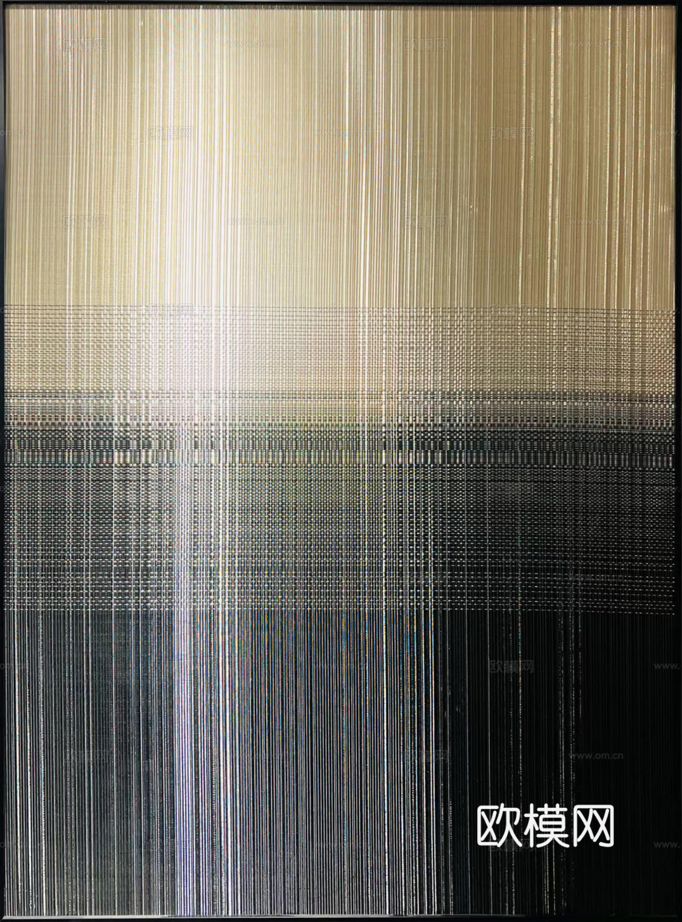 现代轻奢抽象金属铜丝装饰画下载