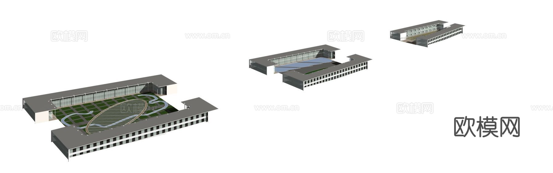 裙房 沿街裙楼免费3d模型下载（渲染图4）