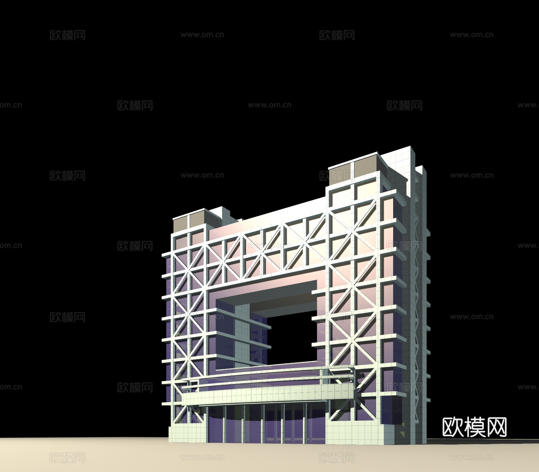 高层公共建筑外观免费3d模型