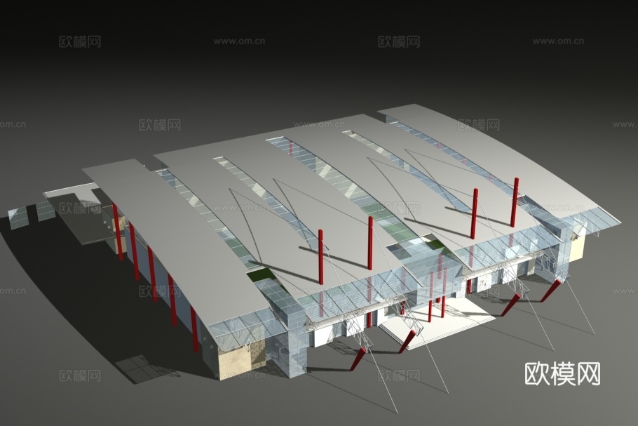 体育场馆鸟瞰免费3d模型