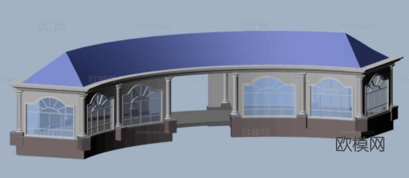 圆形公共建筑外观免费3d模型