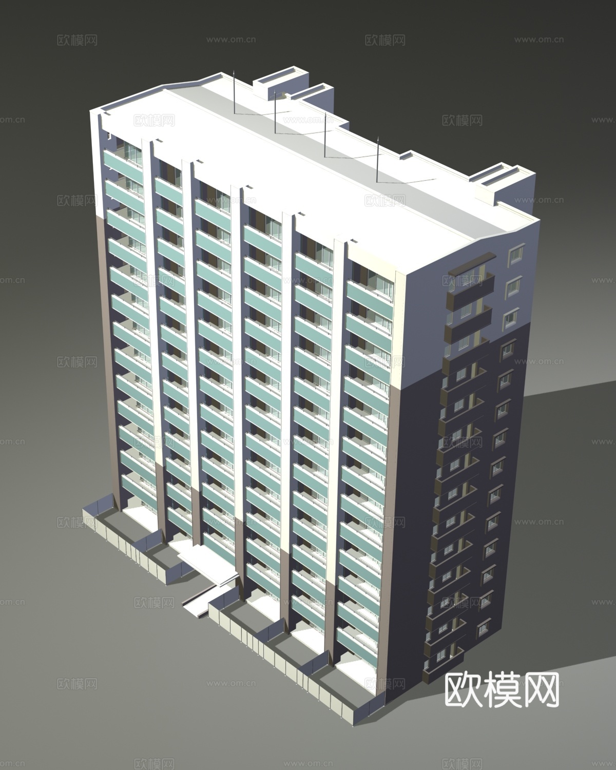 圆形公共建筑外观免费3d模型