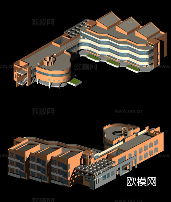 学校 幼儿园外观免费3d模型