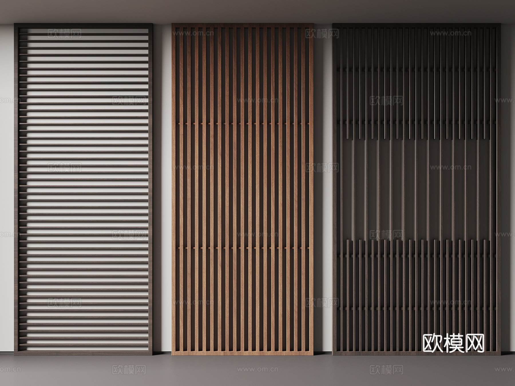 新中式屏风 隔断su模型下载（渲染图2）