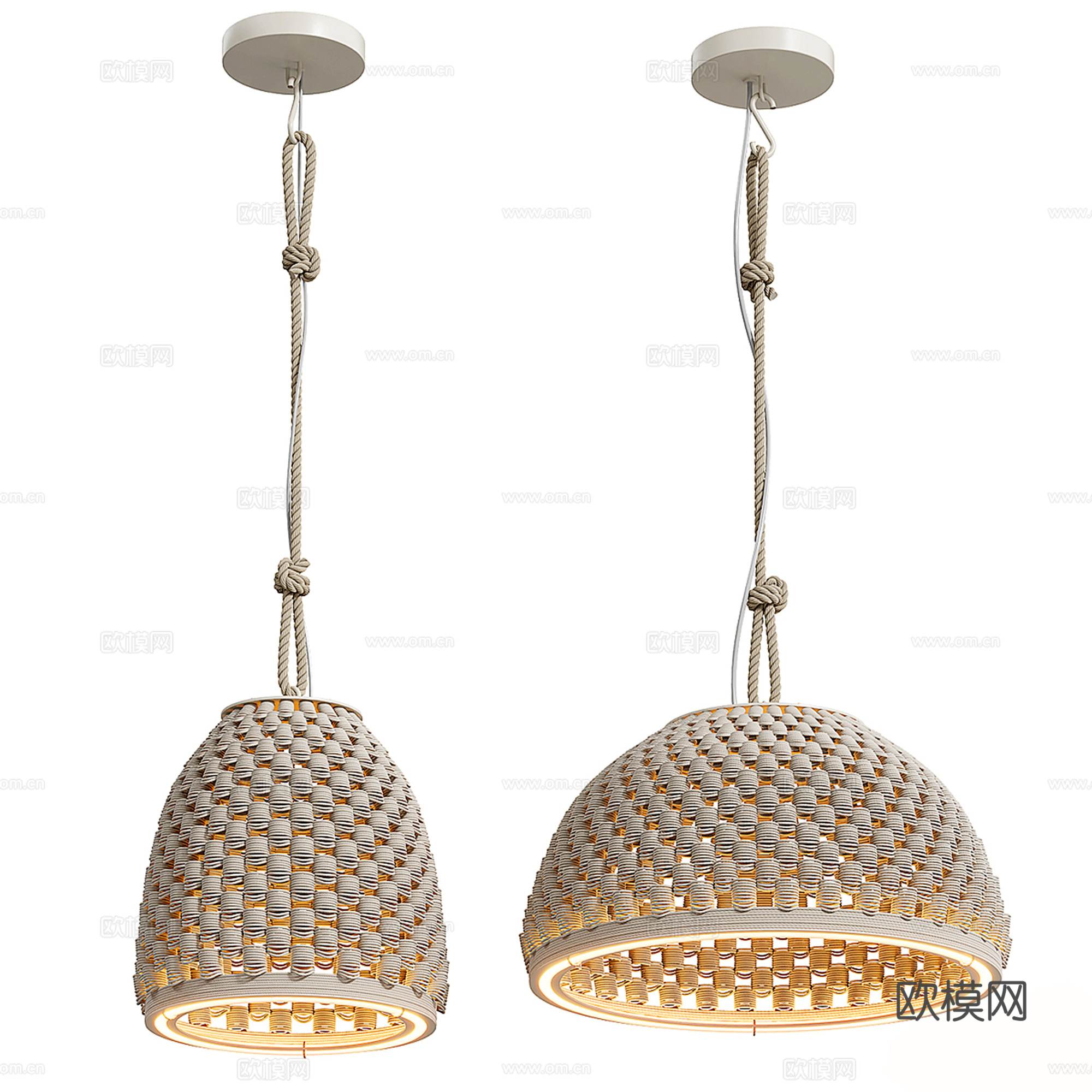 侘寂吊灯 编织吊灯su模型下载（渲染图2）