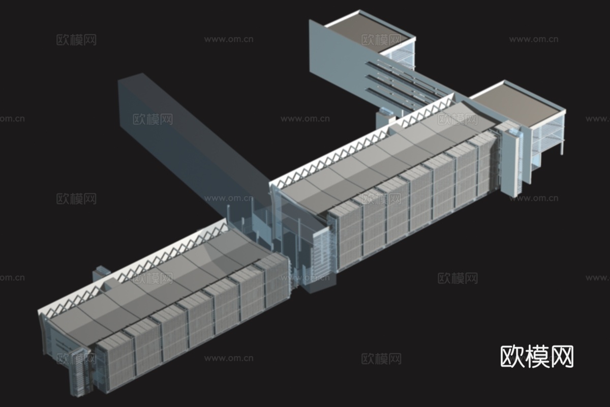 裙房 沿街裙楼免费3d模型下载（渲染图7）