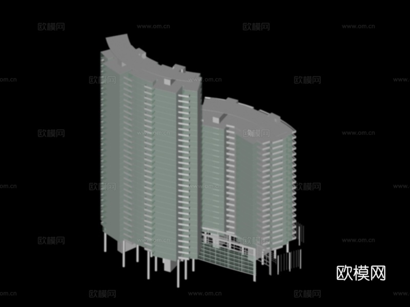 建筑群楼免费3d模型