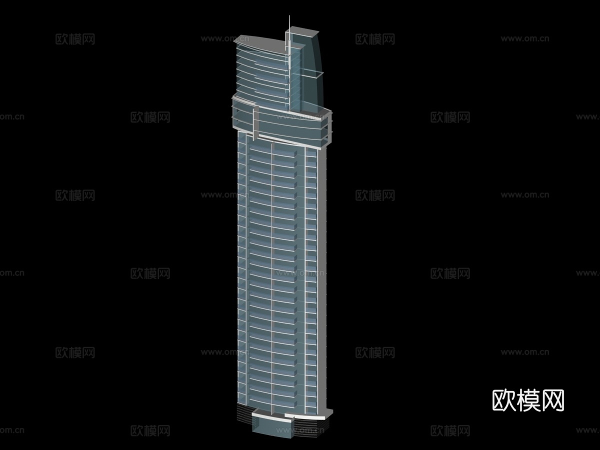 高层公共建筑外观免费3d模型