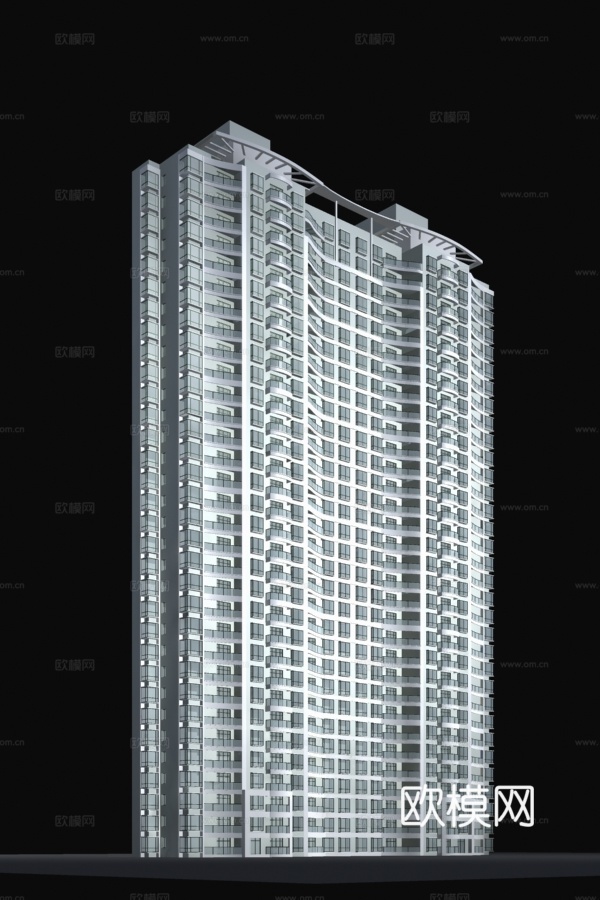 高层住宅楼外观免费3d模型