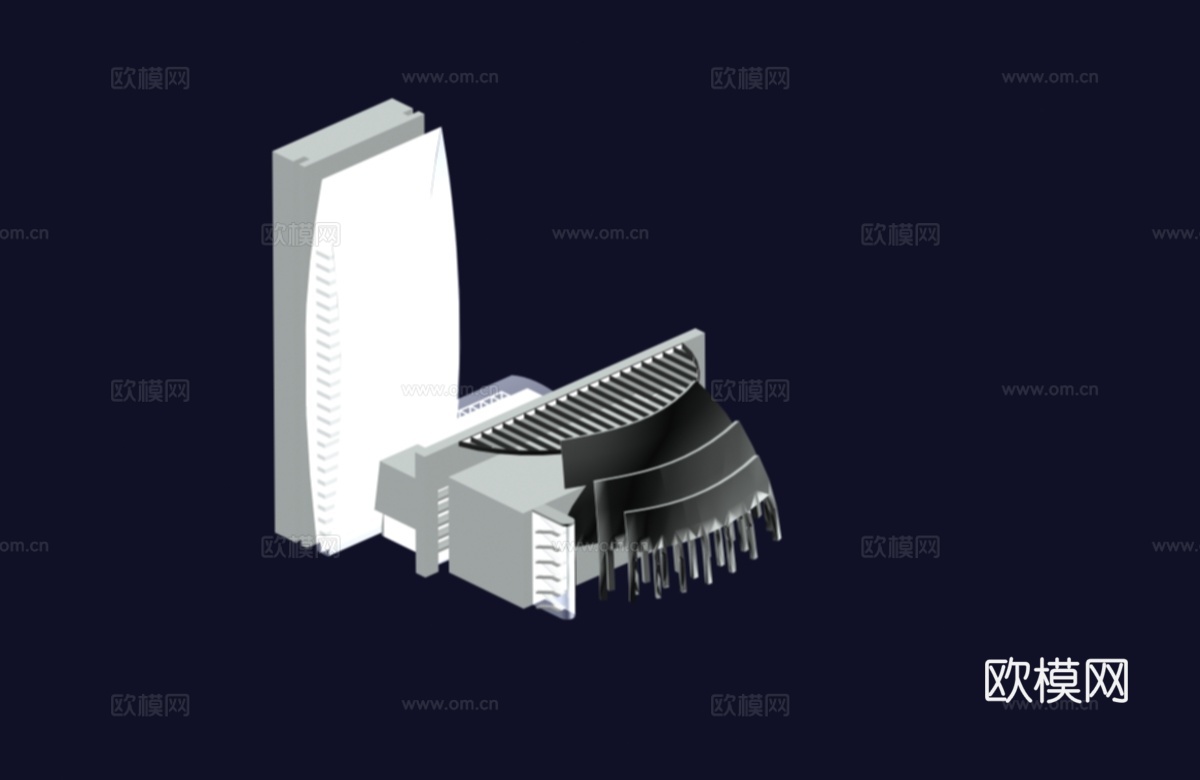 高层办公楼外观免费3d模型