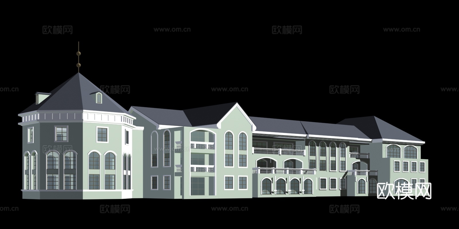 学校 幼儿园外观免费3d模型