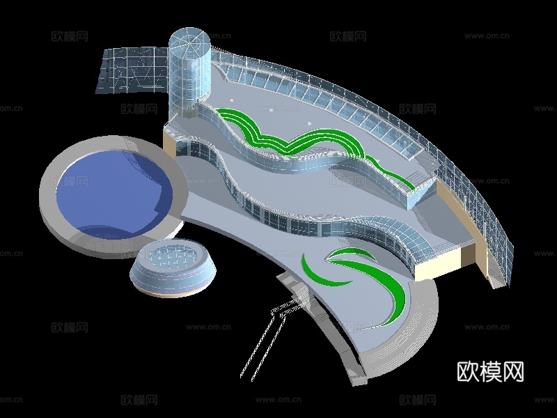 会所外观免费3d模型