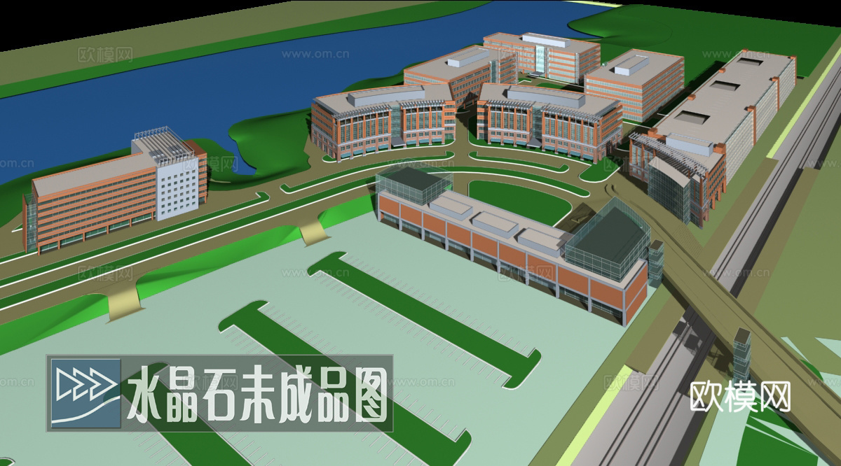 建筑群楼免费3d模型