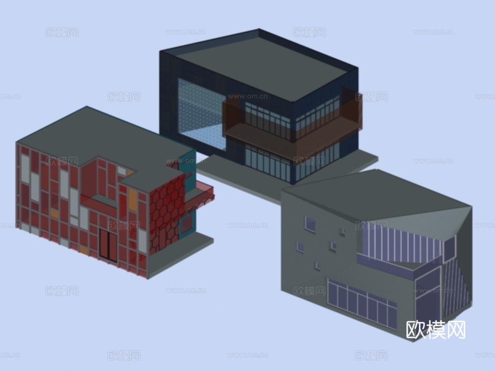 公共建筑外观免费3d模型