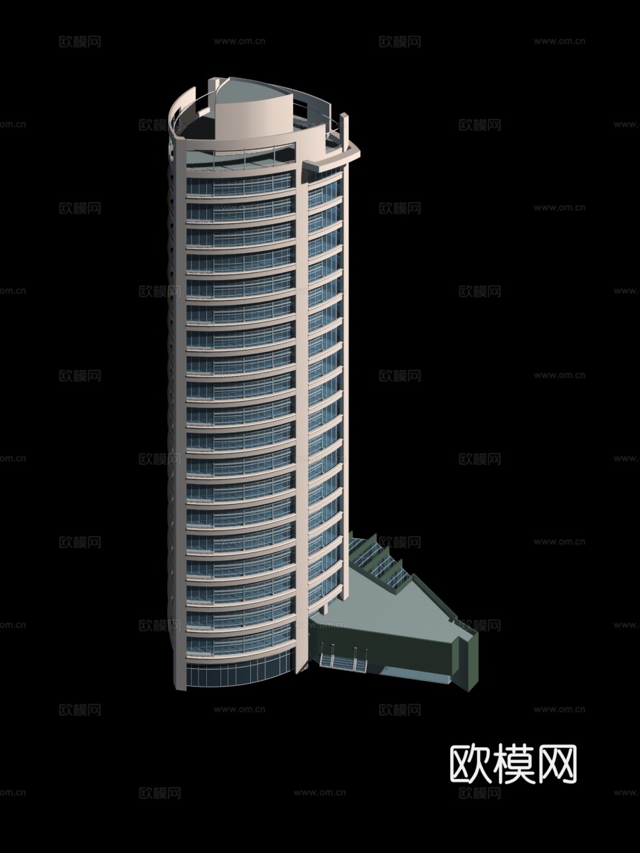 高层公共建筑外观免费3d模型