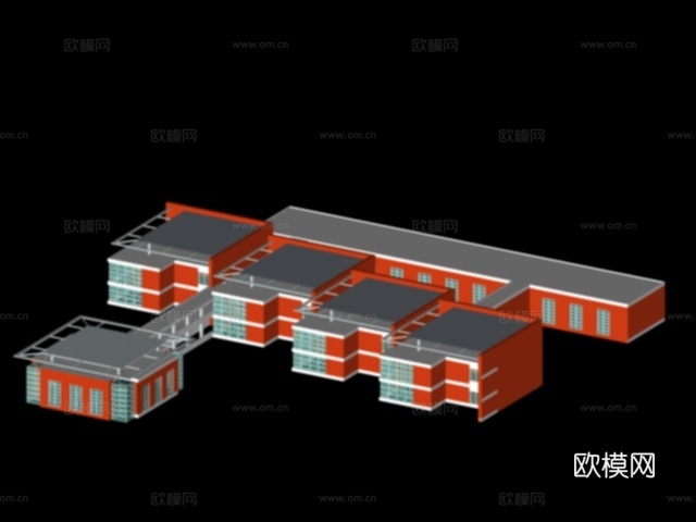 学校 幼儿园外观免费3d模型