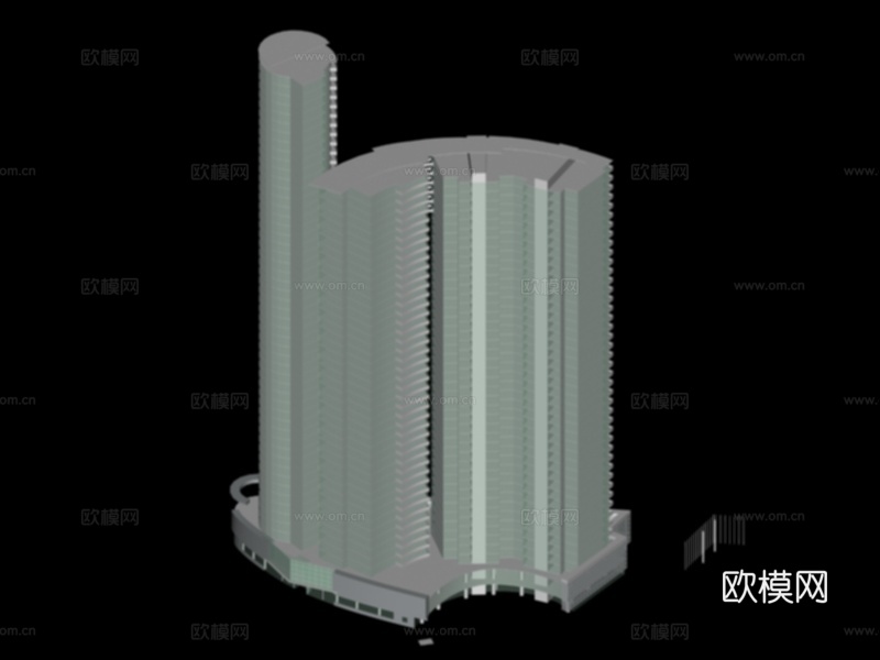 建筑群楼免费3d模型