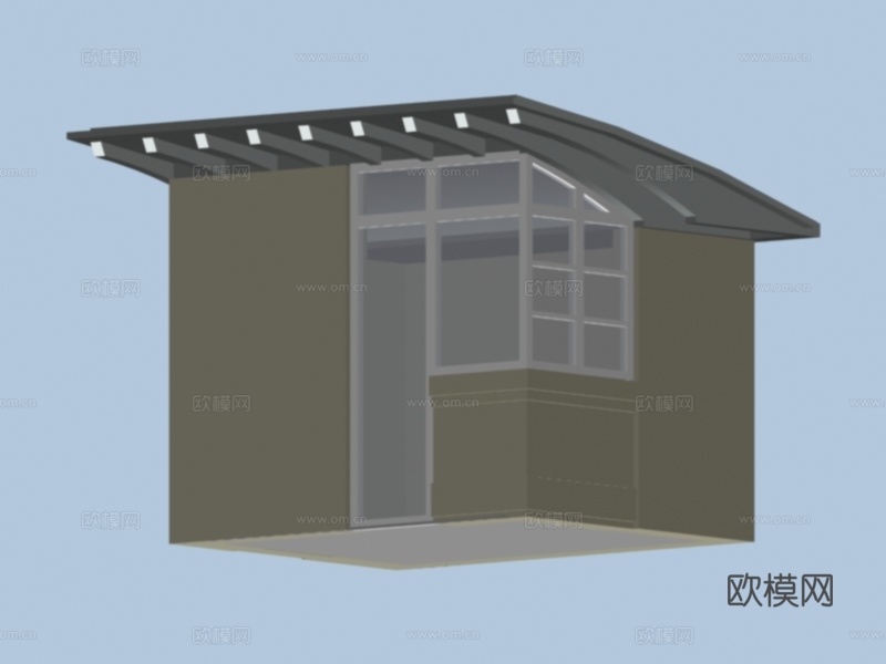 圆形公共建筑外观免费3d模型