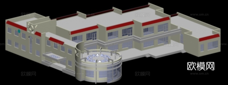 学校 幼儿园外观免费3d模型