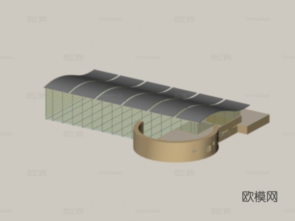 体育场馆鸟瞰免费3d模型