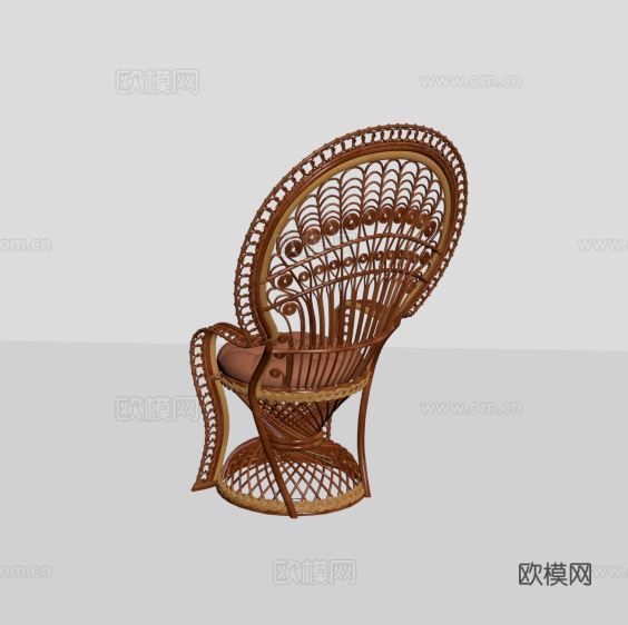 Rattan chair 简欧椅子 休闲椅3d模型