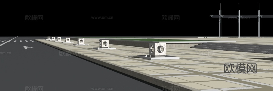 建筑群楼免费3d模型