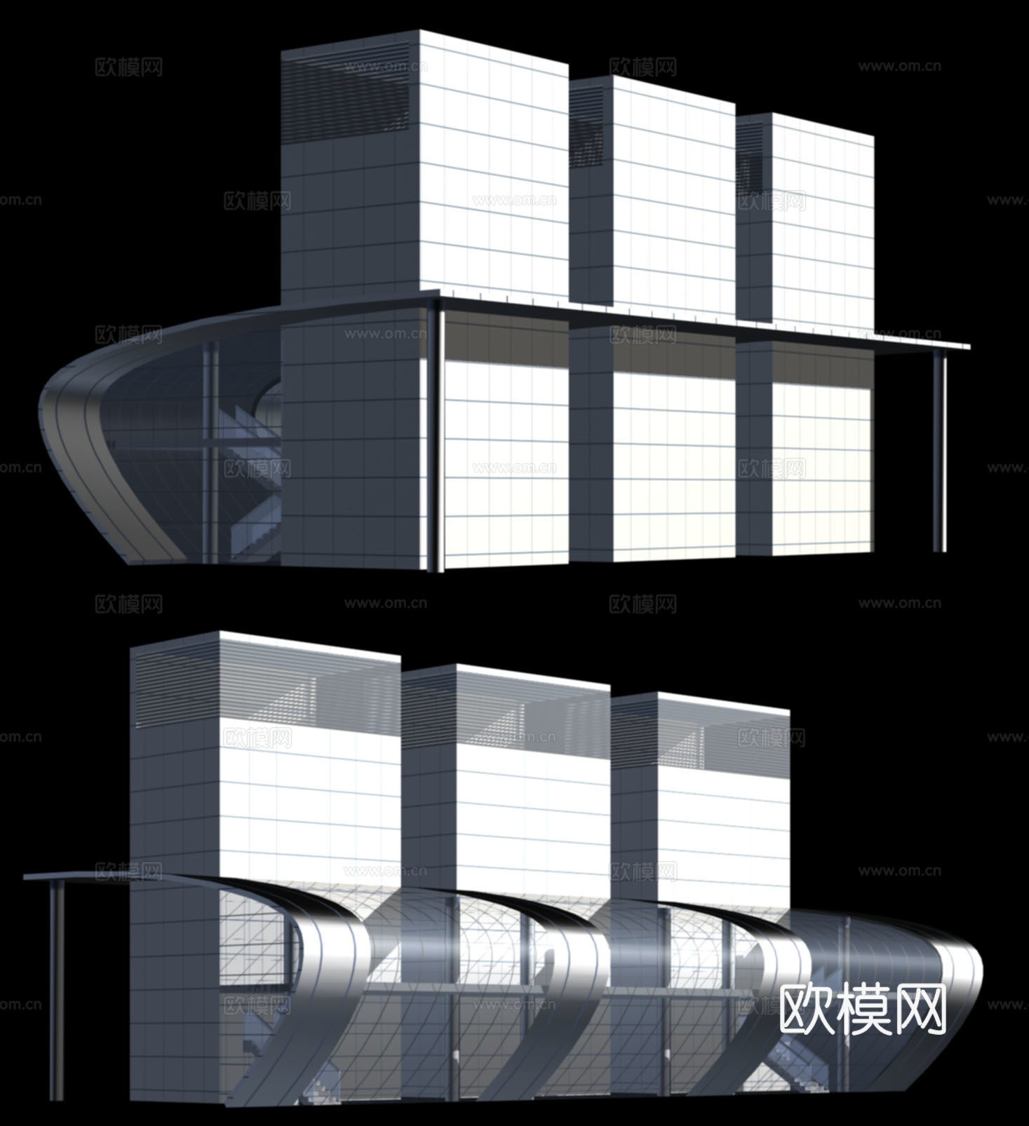 会所外观免费3d模型