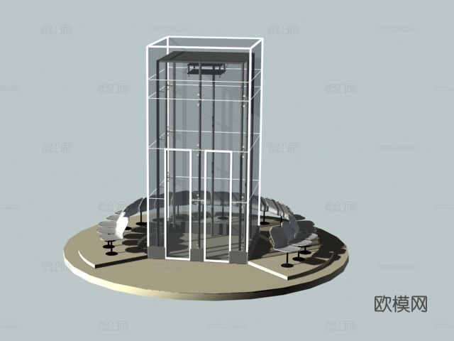 公共建筑外观免费3d模型