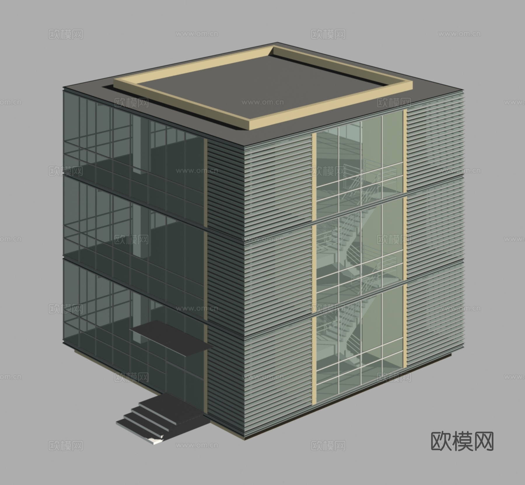 圆形公共建筑外观免费3d模型