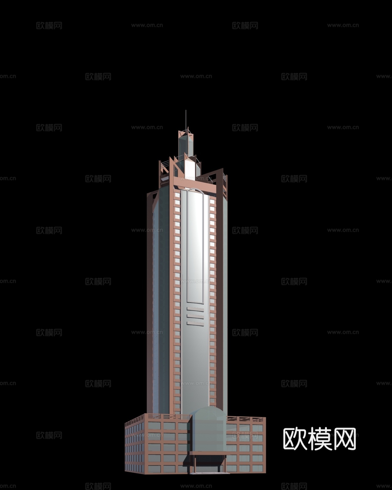 高层公共建筑外观免费3d模型