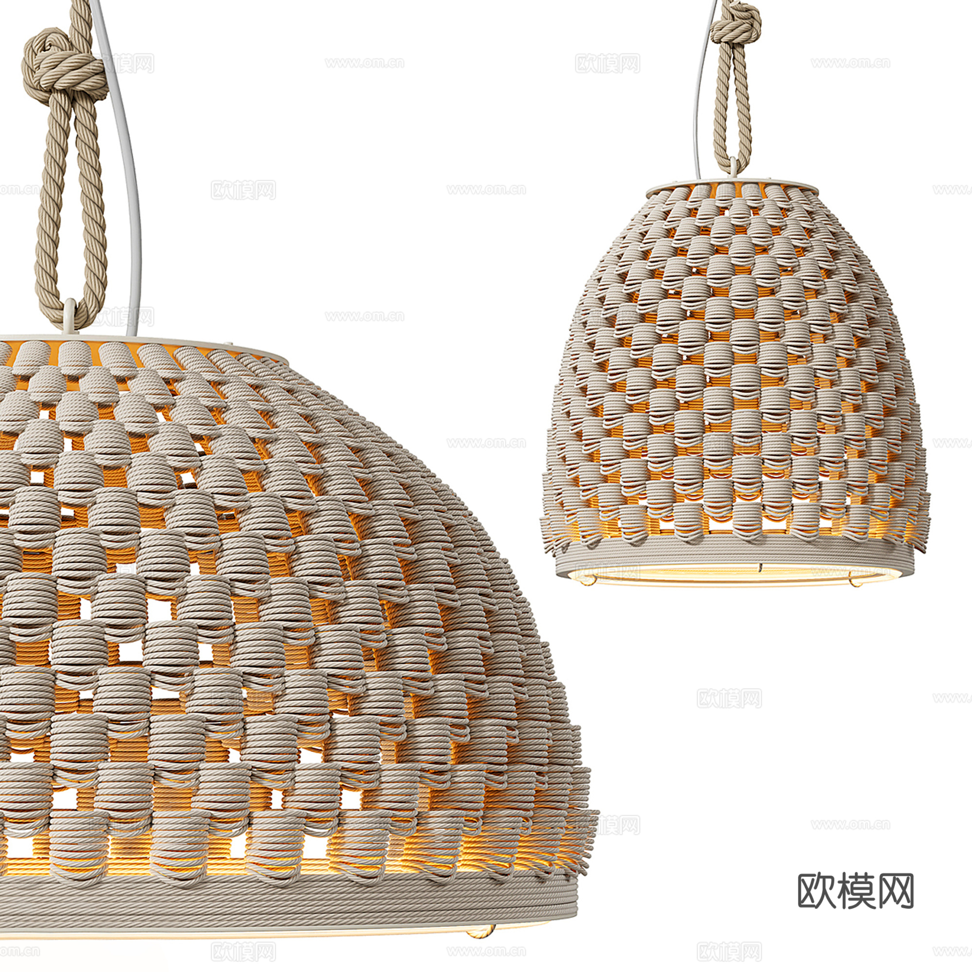 侘寂吊灯 编织吊灯su模型下载（渲染图3）