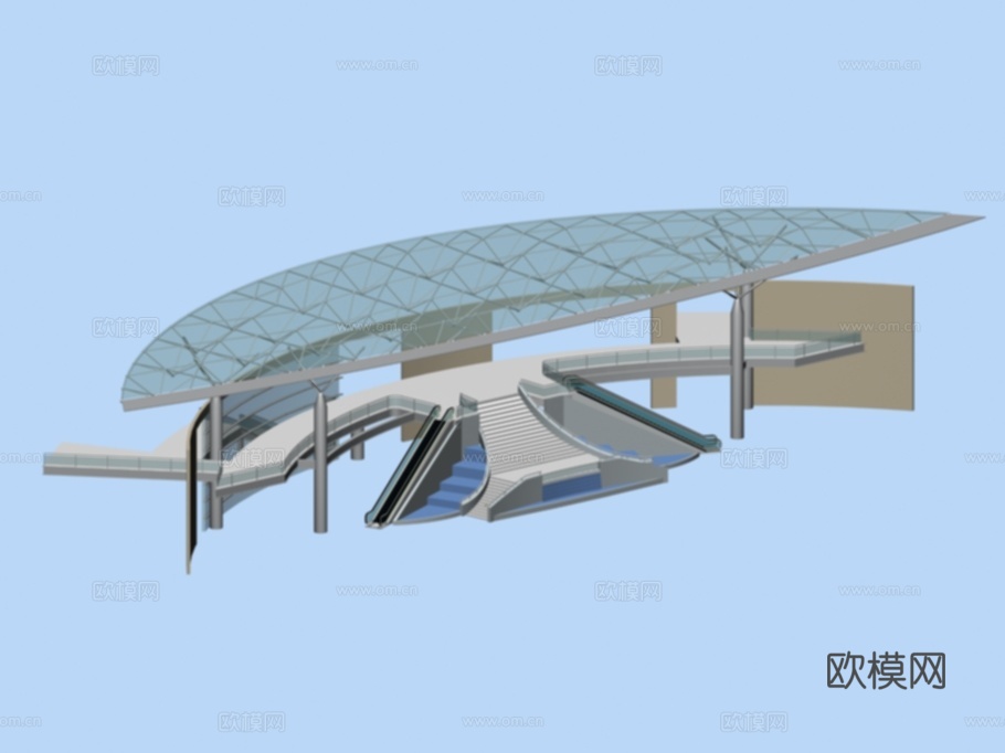 公共建筑外观免费3d模型