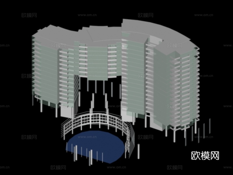 建筑群楼免费3d模型