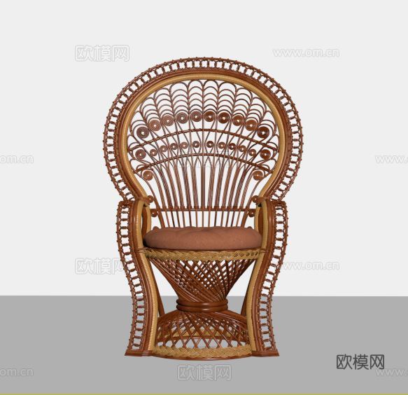 Rattan chair 简欧椅子 休闲椅3d模型