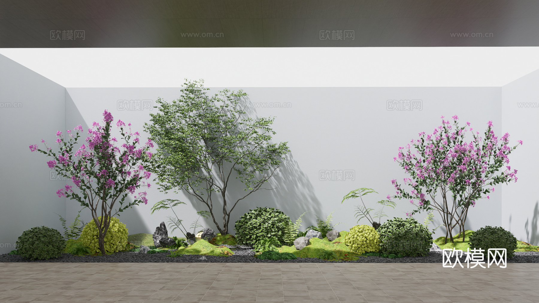 植物造景 植物堆su模型