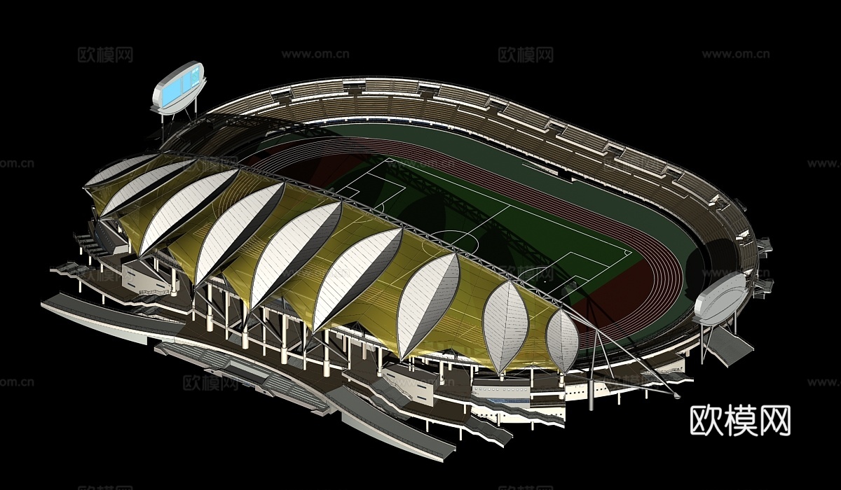 体育场馆鸟瞰免费3d模型