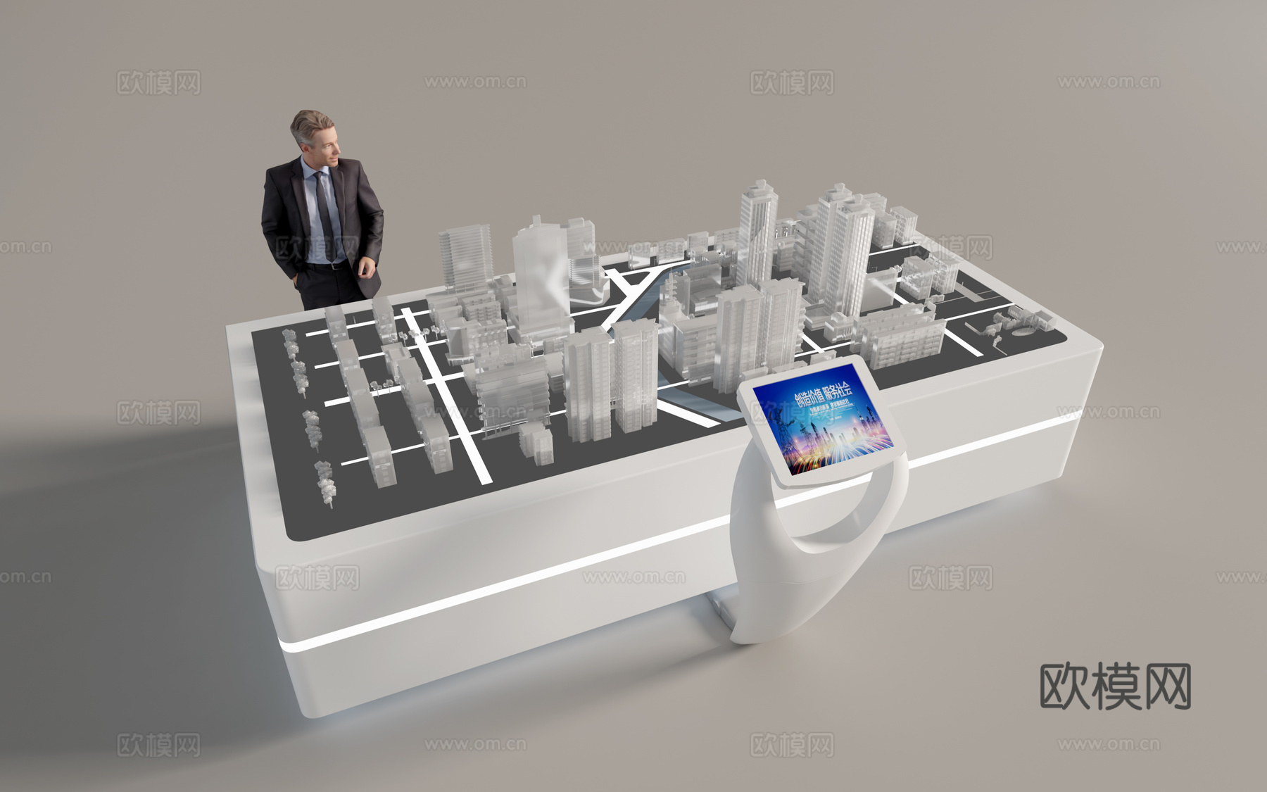 建筑沙盘 规划沙盘 实体沙盘su模型下载（渲染图2）