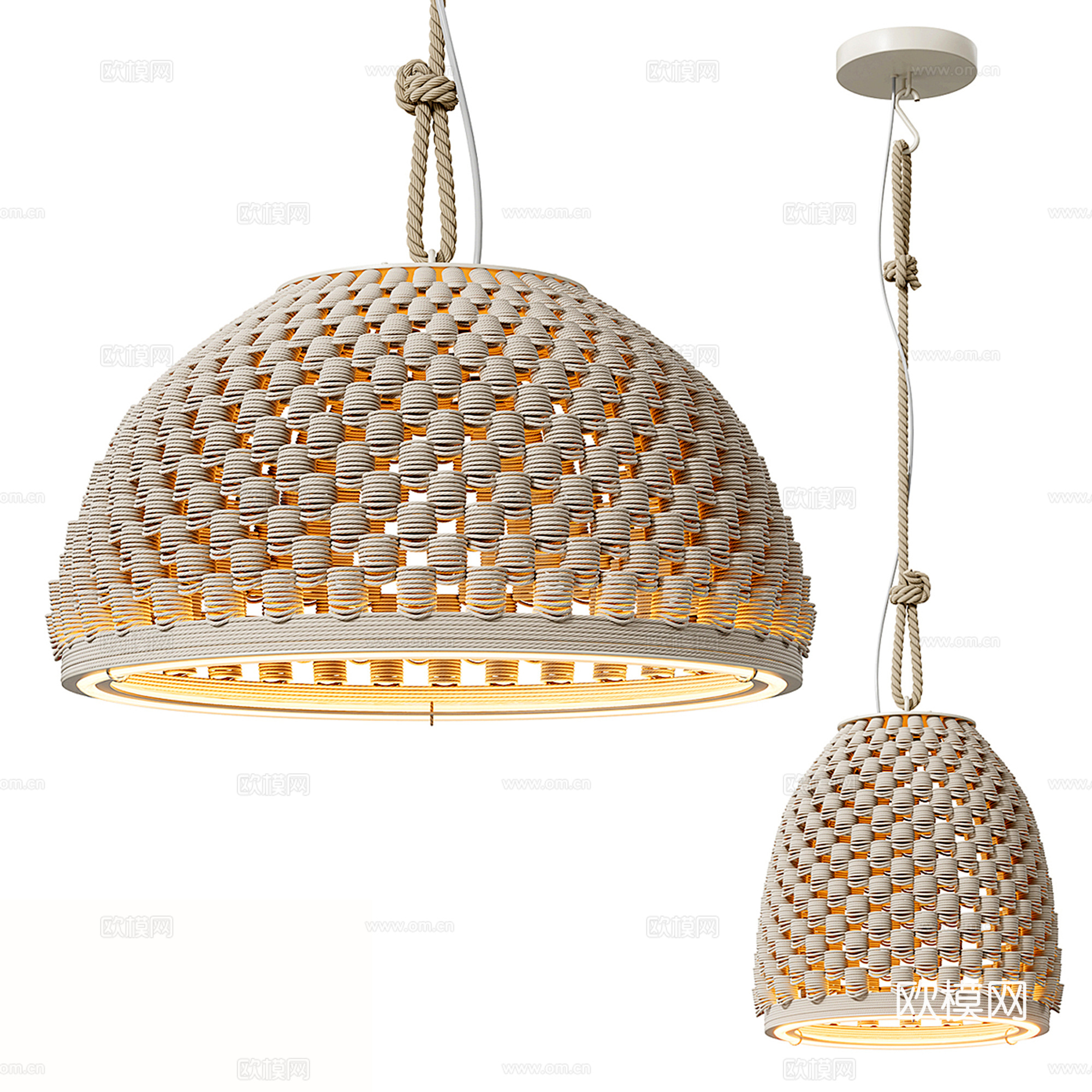 侘寂吊灯 编织吊灯su模型下载（渲染图4）