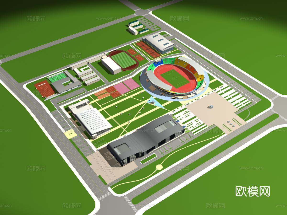 体育场馆鸟瞰免费3d模型