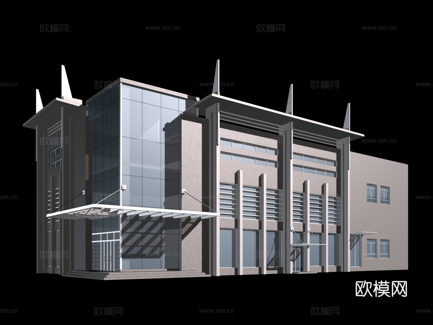 公共建筑外观免费3d模型