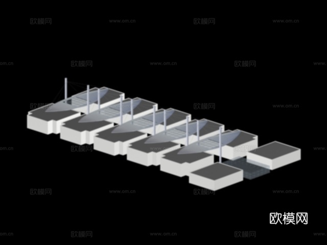 圆形公共建筑外观免费3d模型