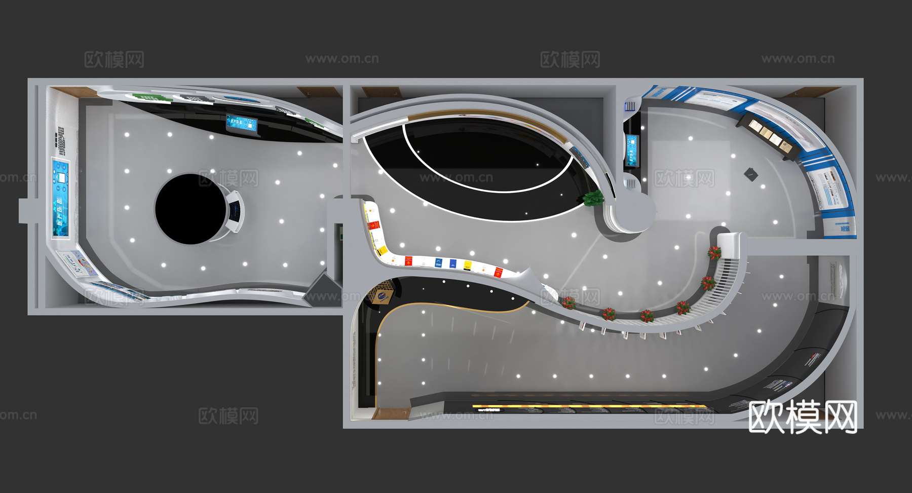 现代医保展厅3d模型