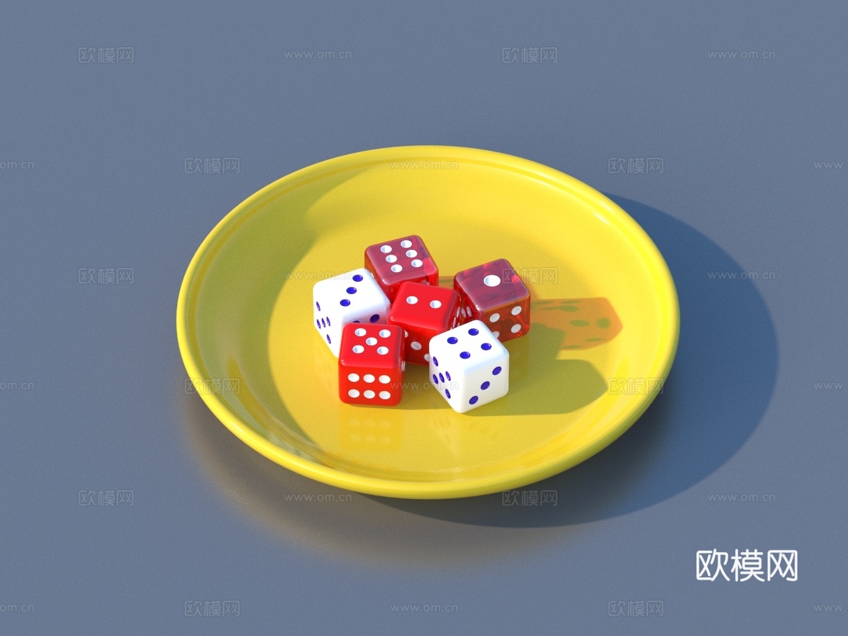 骰子 色子 筛子 游戏骰子3d模型下载（渲染图2）
