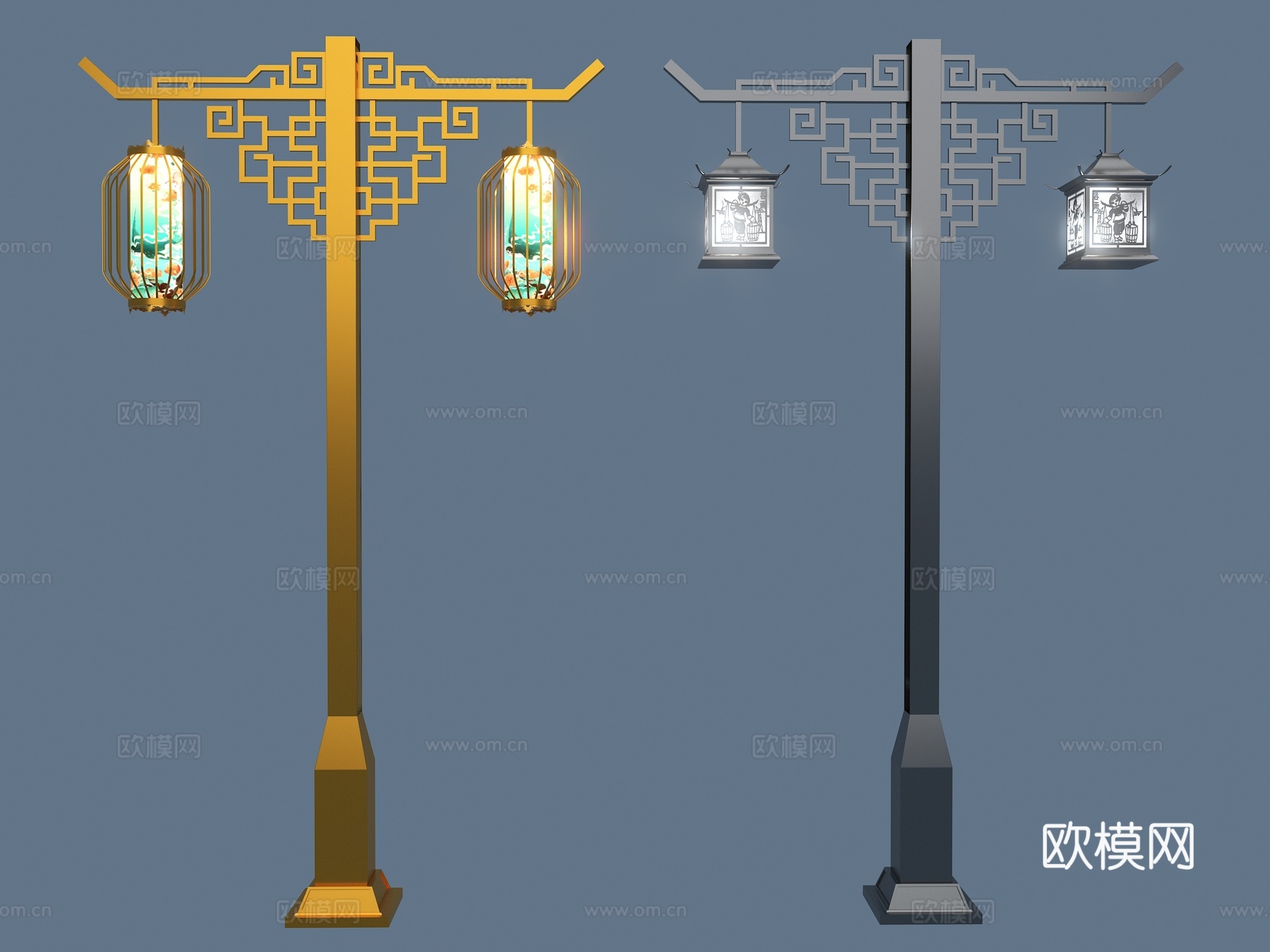 中式景观灯 路灯 庭院灯3d模型