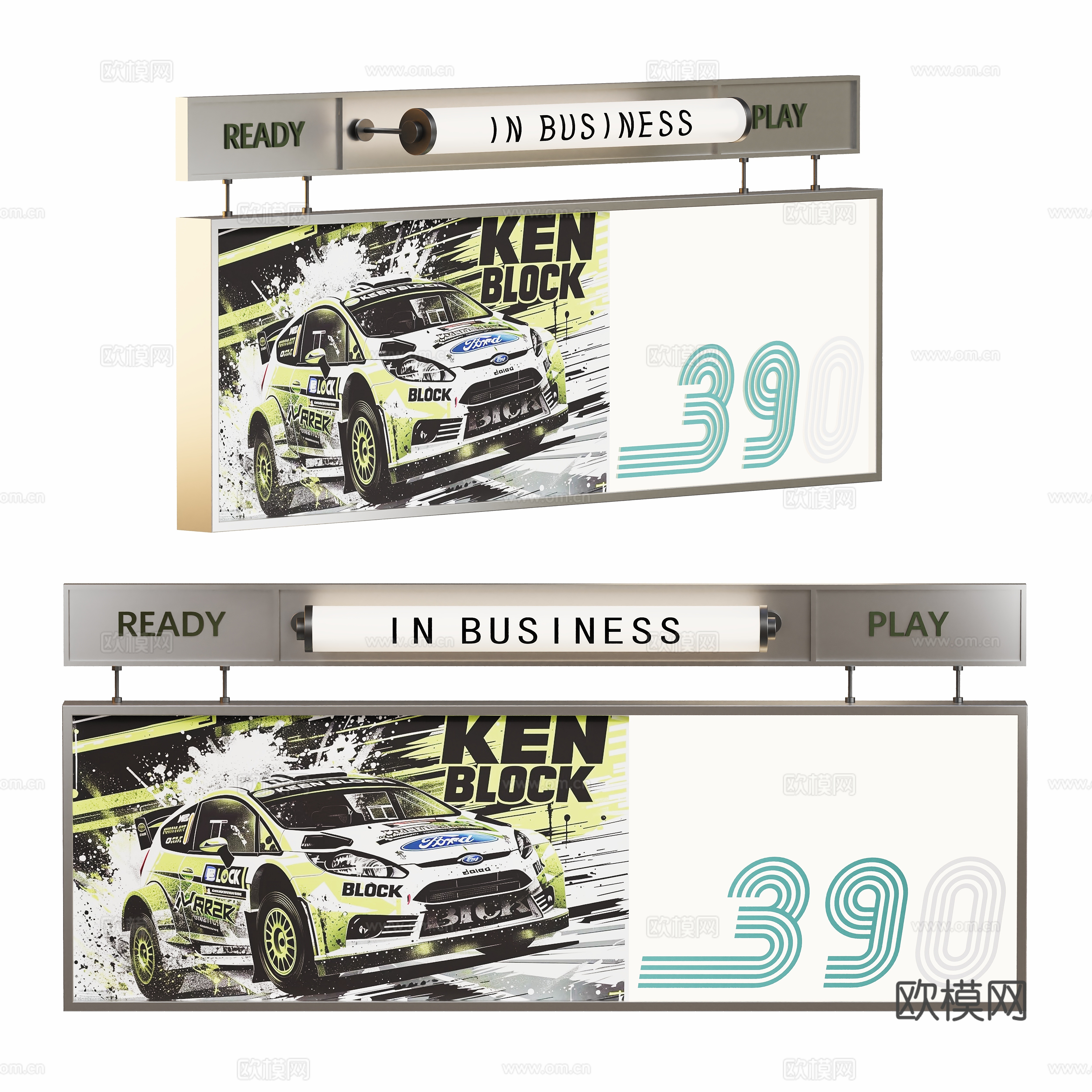 装饰灯箱 广告灯箱su模型下载（渲染图3）