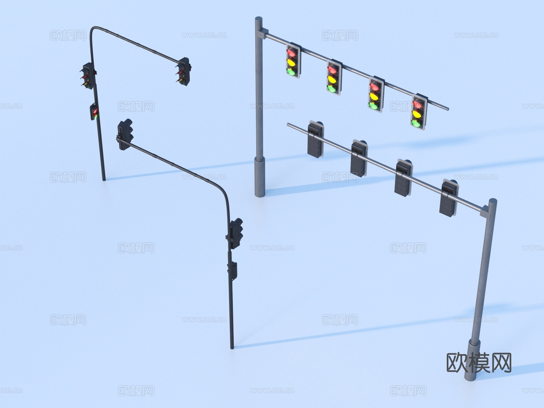 红绿灯 交通灯 交通指示灯3d模型